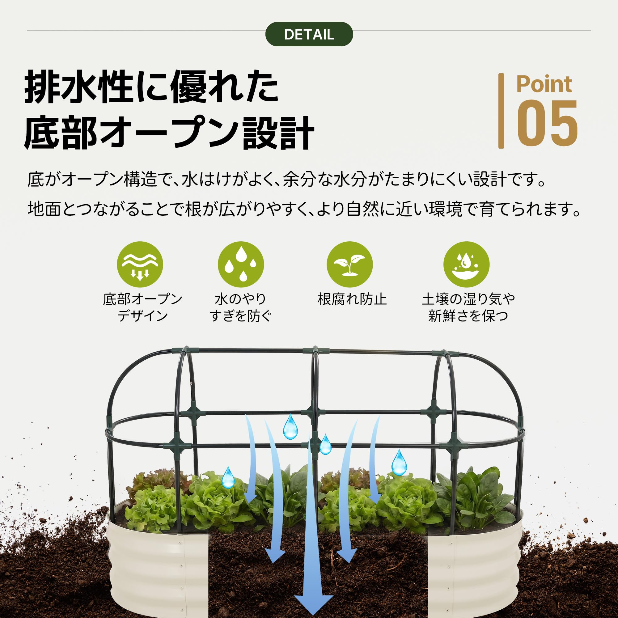 Amazon.co.jp: レイズドベッド 防虫ネット付き L150×W60×H90cm 大型