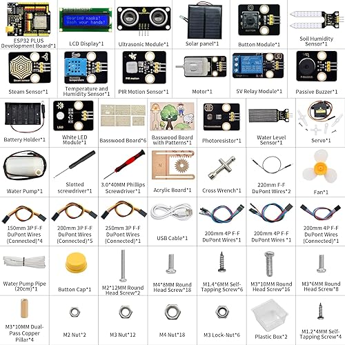 Miniatura 2 de KEYESTUDIO Kit de inicio inteligente de granja de control IoT para Arduino ESP32, kit de programación electrónica compatible con tutoriales en línea