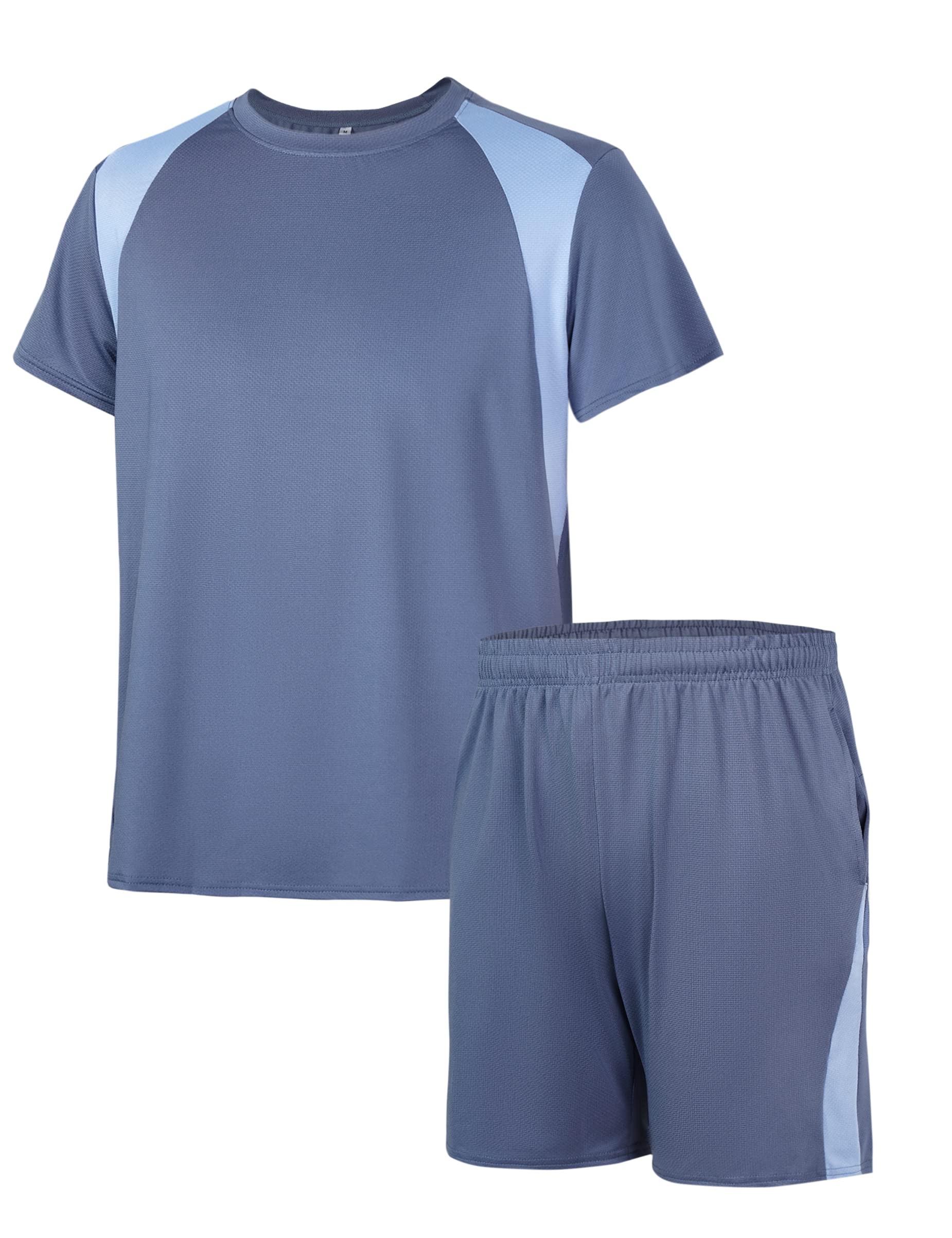 Litherday Chándal Hombre Completo Chandal Hombre Verano Chándal Hombre Cortos Chándal para Hombre con Bolsillos y Cordón para Fútbol Baloncesto Tenis Jogging S-XXL