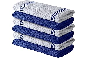 Infinitee Xclusives Premium Kitchen Towels: Absorbent and Durable Blue Dish Towels for Enhanced Kitchen Functionality