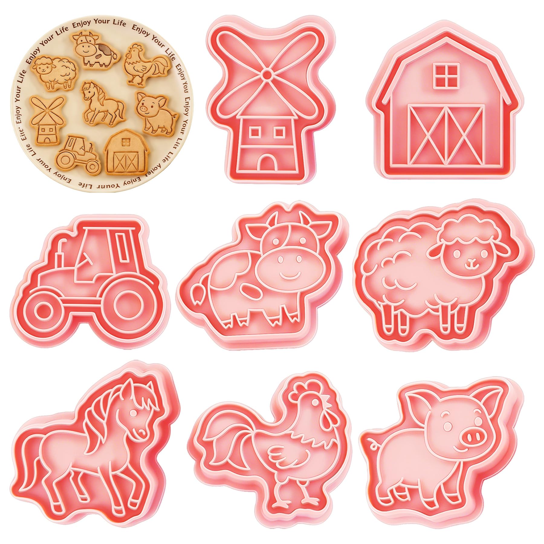 Animali Della Fattoria/8pcs