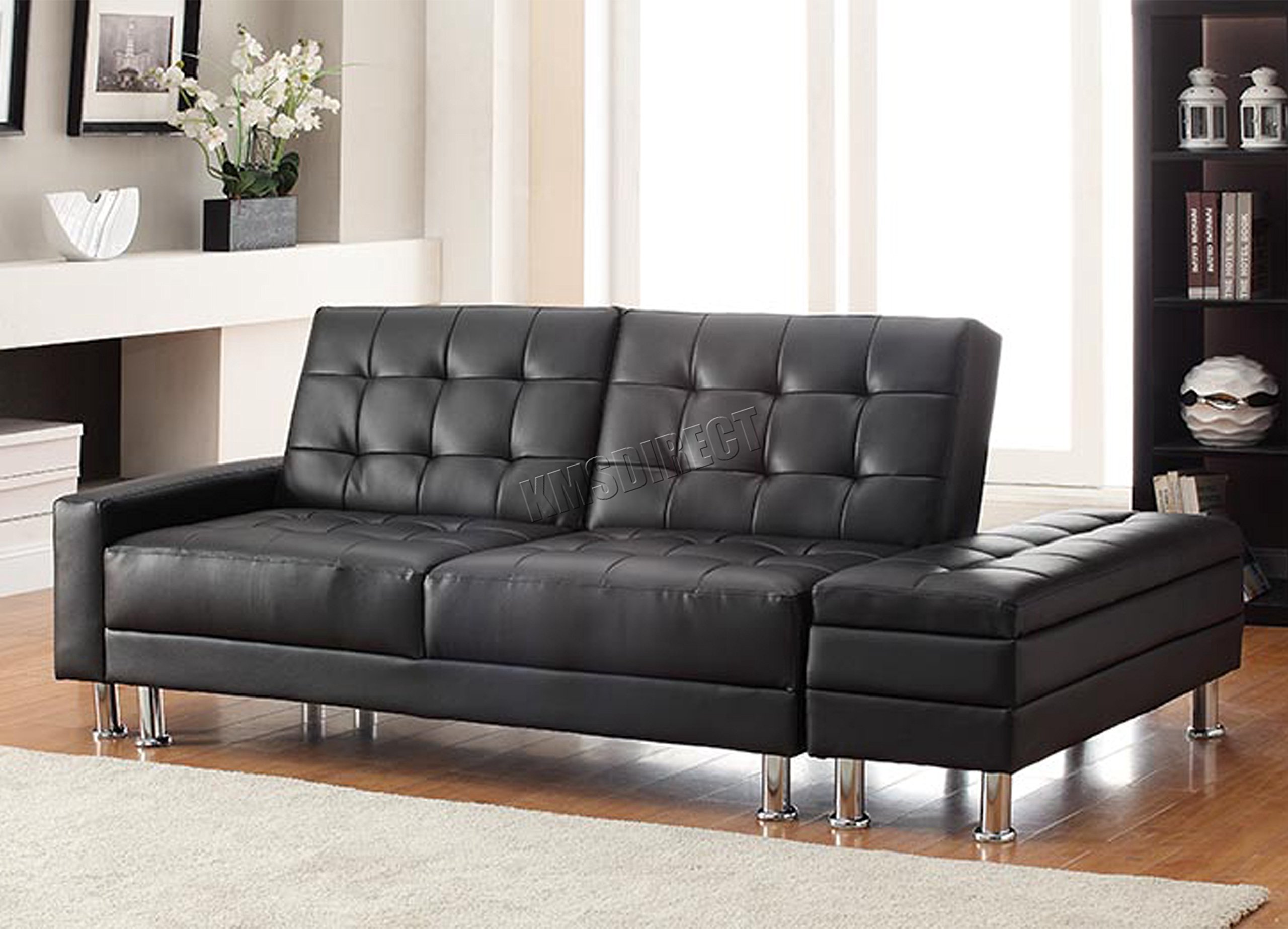 Buy WestWood Modern Luxury Design PU Sofa Bed With Storage 3 Seater