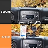 RERPRO JK Dash Support de téléphone pour Jeep Wrangler JK JKU Unlimited 2012-2018 Accessoires d'intérieur pour caméra d'action GoPro et téléphone Portable - 2