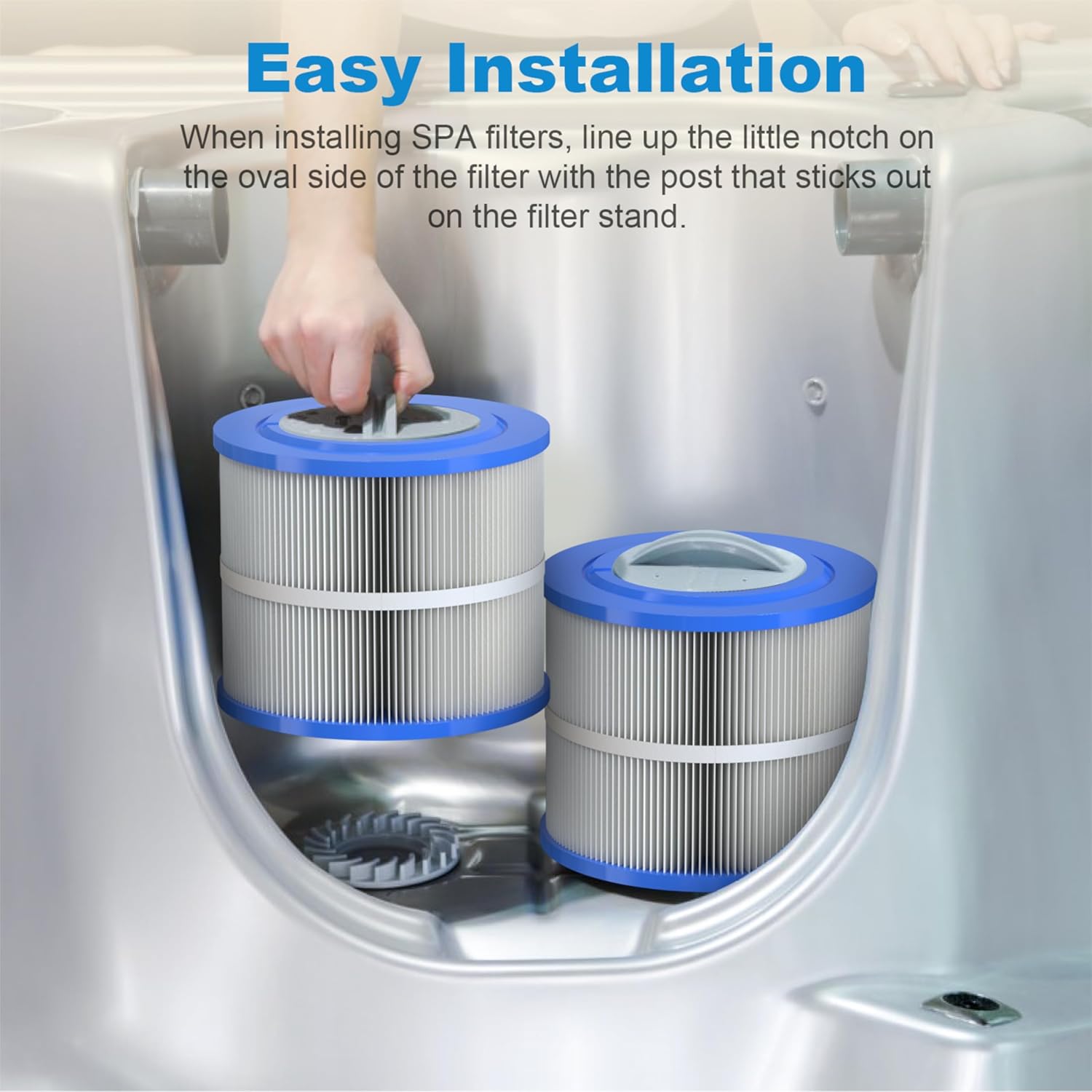 ROYOR Wellspring 10-00282 Bullfrog Filter - Spa Filter Replacement Cartridge Compatible with Bullfrog SPA Filter, Spa Hot Tub Filter Replacement for Pleatco PBF40, 2 Packs - Image 7