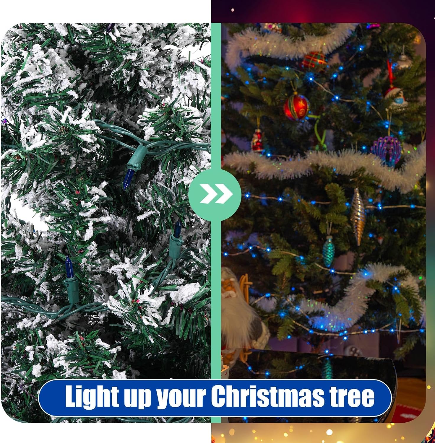Mudder 100 Count Christmas Mini Replacement Light Bulbs Christmas Lights Incandescent Wire String Lights Replacement Bulbs for Home Xmas Indoor/Outdoor Decor Supplies(Blue,6V*0.08A) image 5