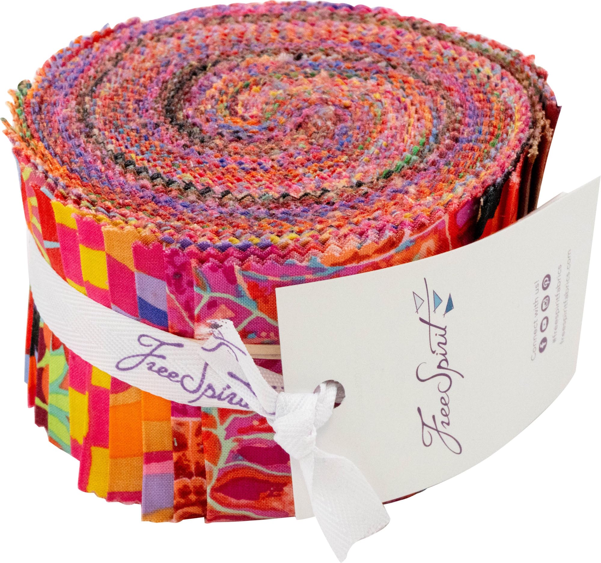 Freespirit FabricsKaffe Fassett Collective August 2024 Hot Design Roll 40 2.5-inch Strips Jelly Roll