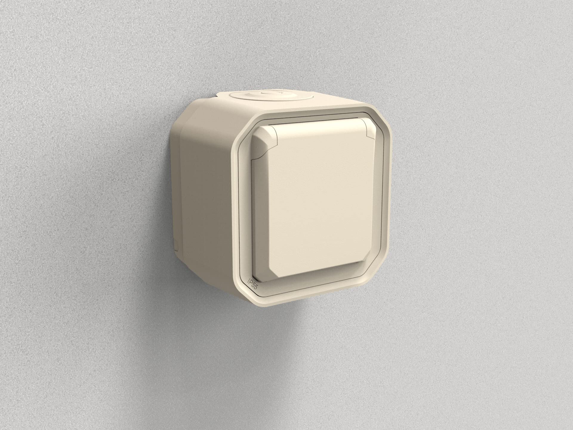 Image secondaire de Prise Étanche IP55 Legrand Plexo 2P+T 16A - Sable pour Pose Apparente
