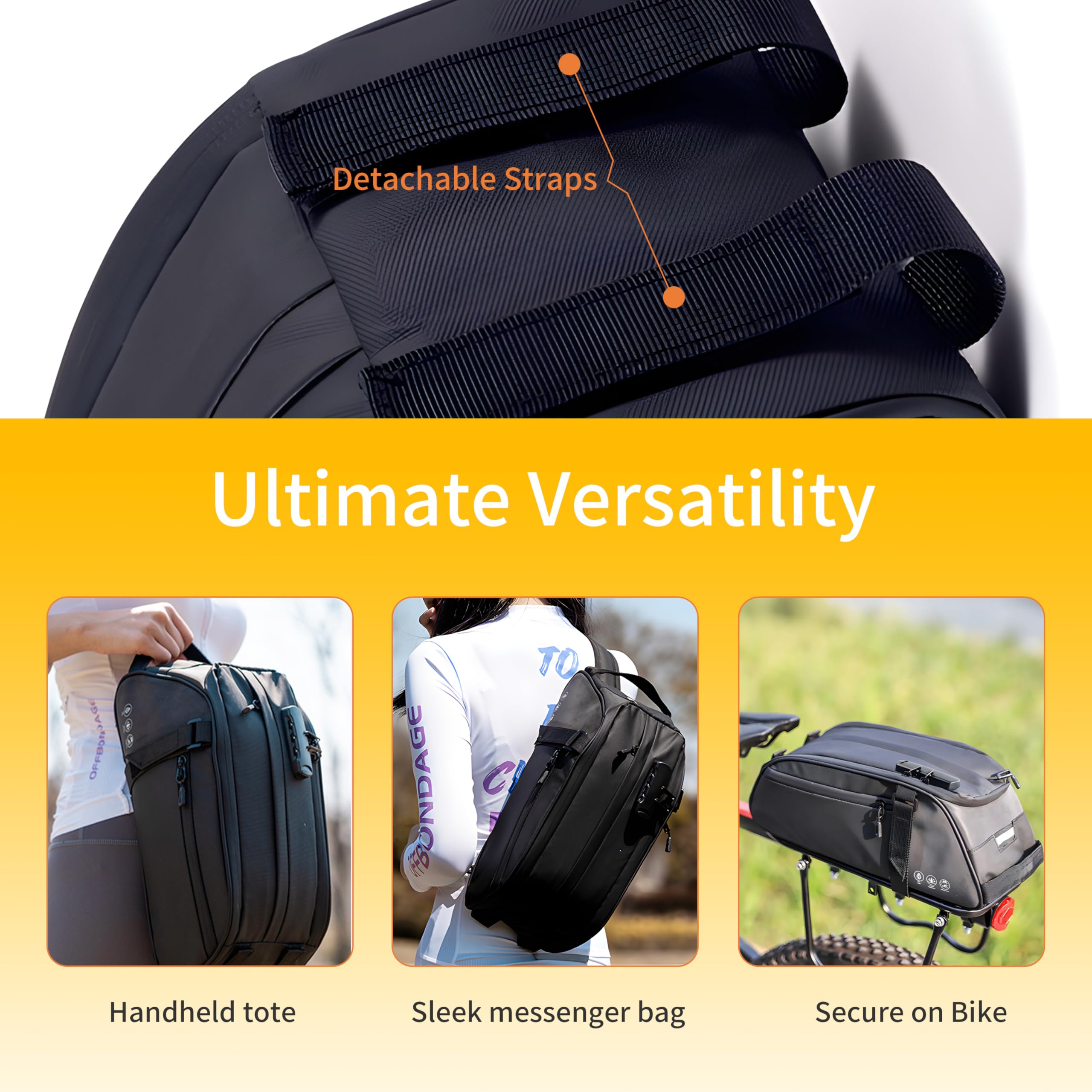 Amazon.co.jp: TGpao自転車パニエバッグ 14.2インチ×6.7インチ×5.9