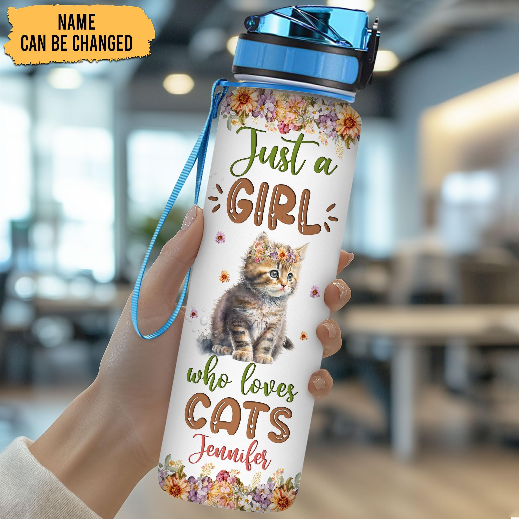 Amazon.com: Hyturtle Personalized Cat Lovers 32 Oz 1Liter