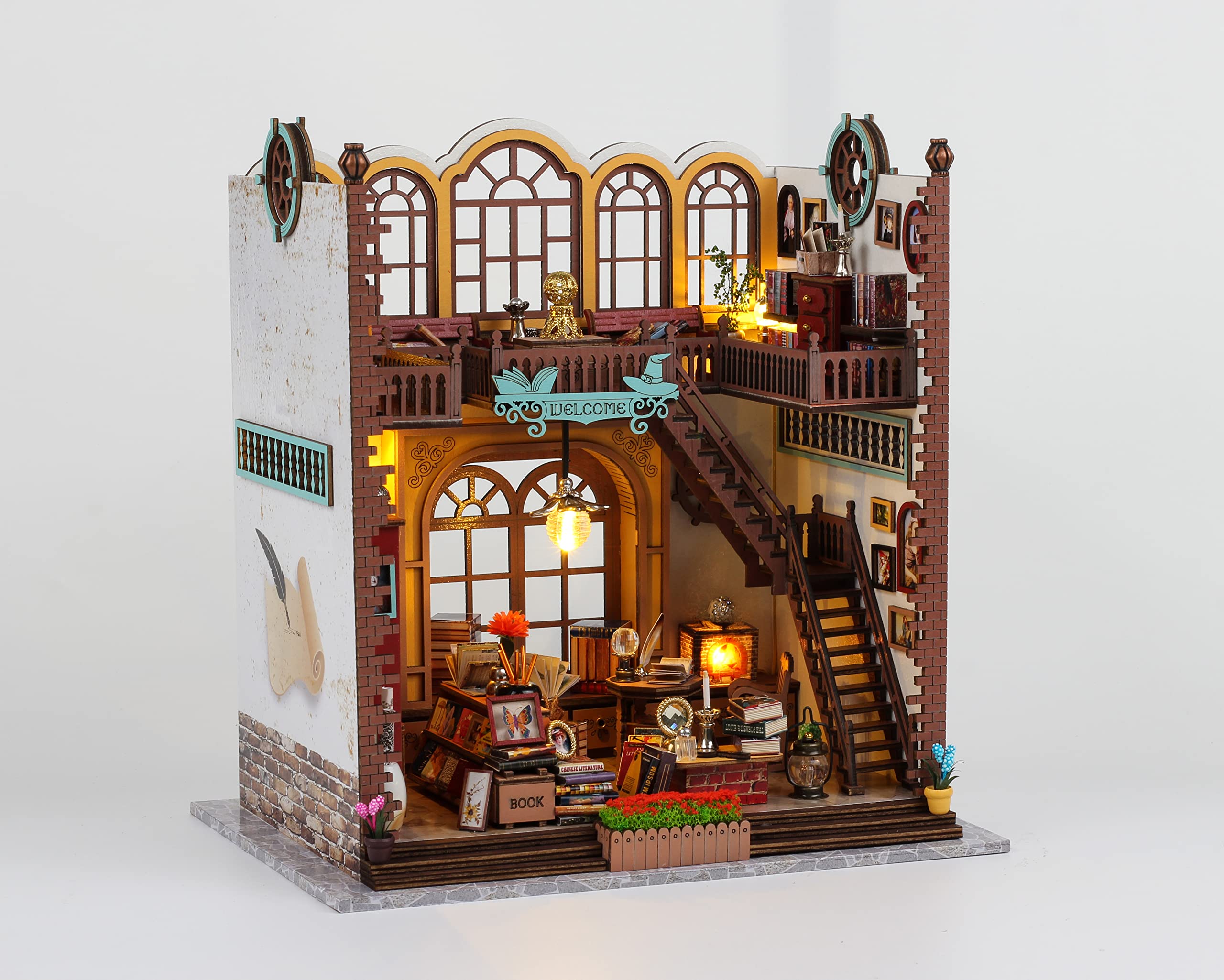 Amazon.co.jp: MZYTOZA ミニチュアマジック書店ブックヌークキット