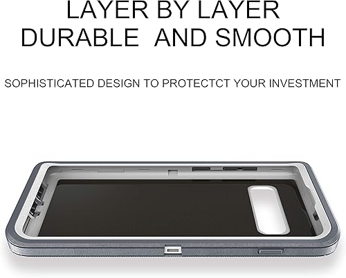 Miniatura 7 de MXX Funda protectora resistente para Samsung Galaxy S10 Plus de 6.4 pulgadas (sin protector de pantalla integrado) de 3 capas de goma resistente a