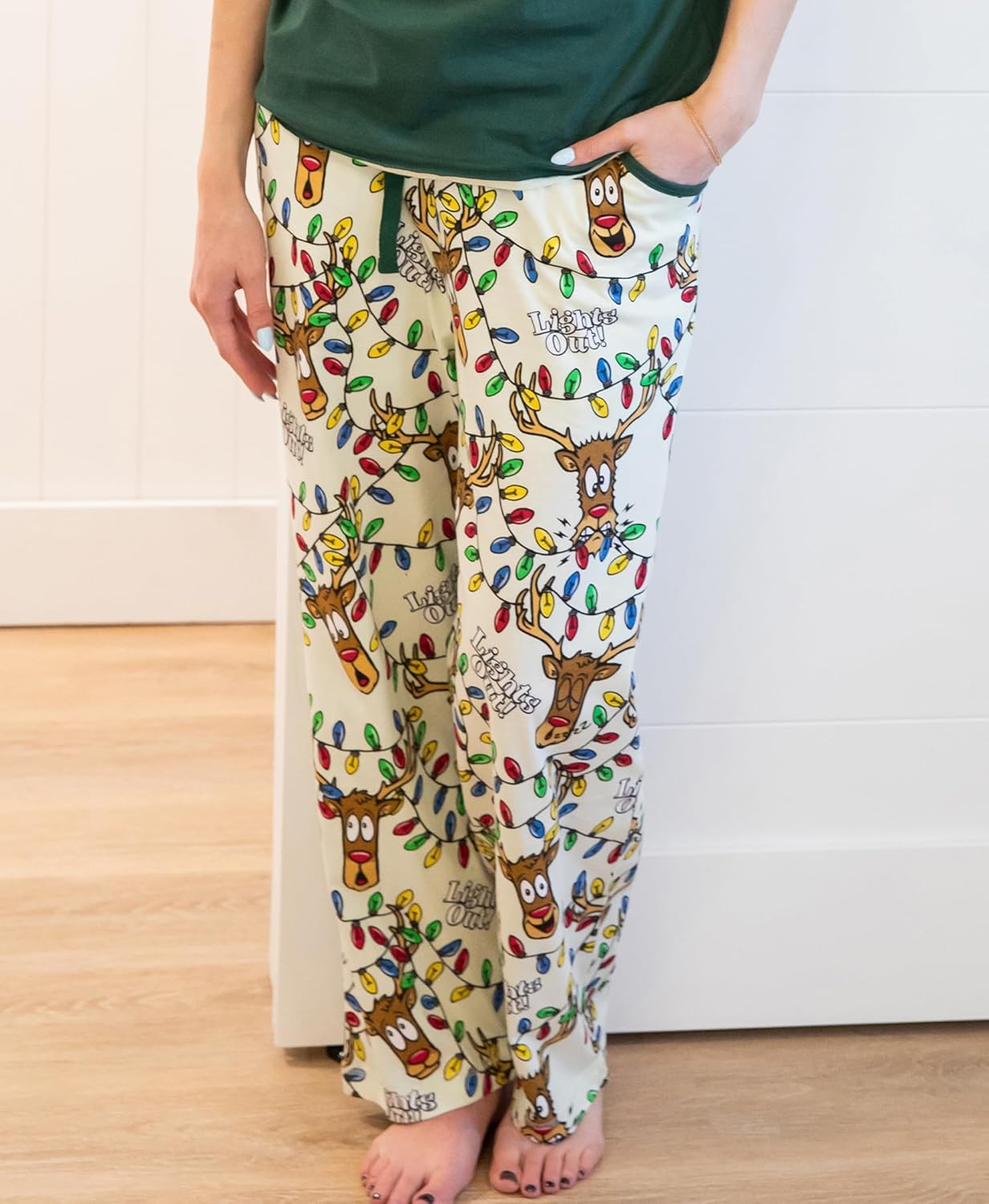 Lazy One Pajamas for Women, Cute Moose Pajama Pants and Top Separates - Image 2