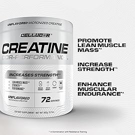 Cellucor Cor-Performance Creatine Monohydrate for Strength and Muscle Growth, 72 Servings