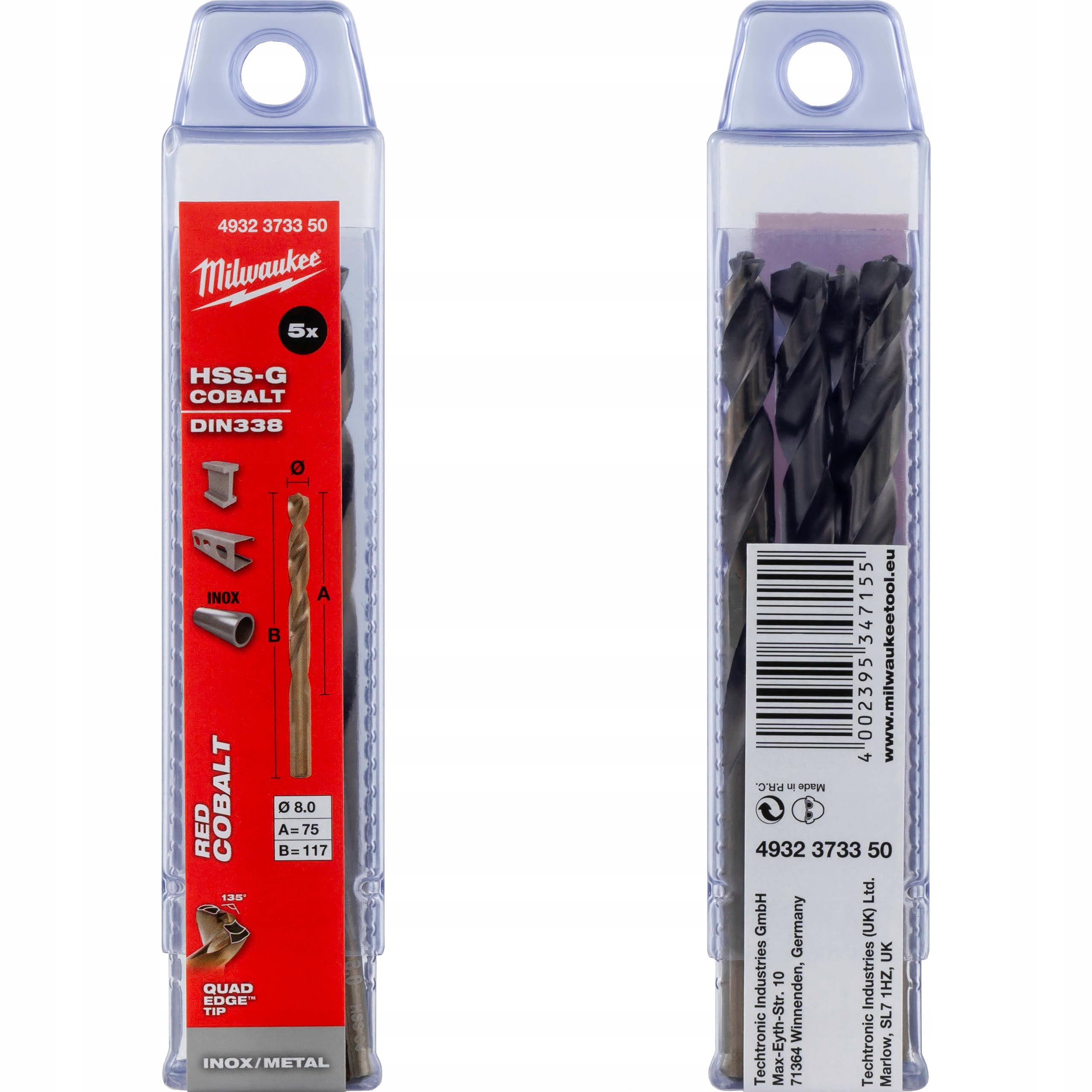 Milwaukee 4932373350 Hss-G Cobalt DIN 338, 8 mm - Image 3