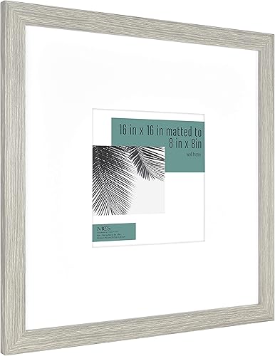 Vista 90 de MCS Studio Gallery - Portarretratos de textura de madera, negro, 10 x 10 pulgadas, para colgar y soporte posterior, marco cuadrado para fotos