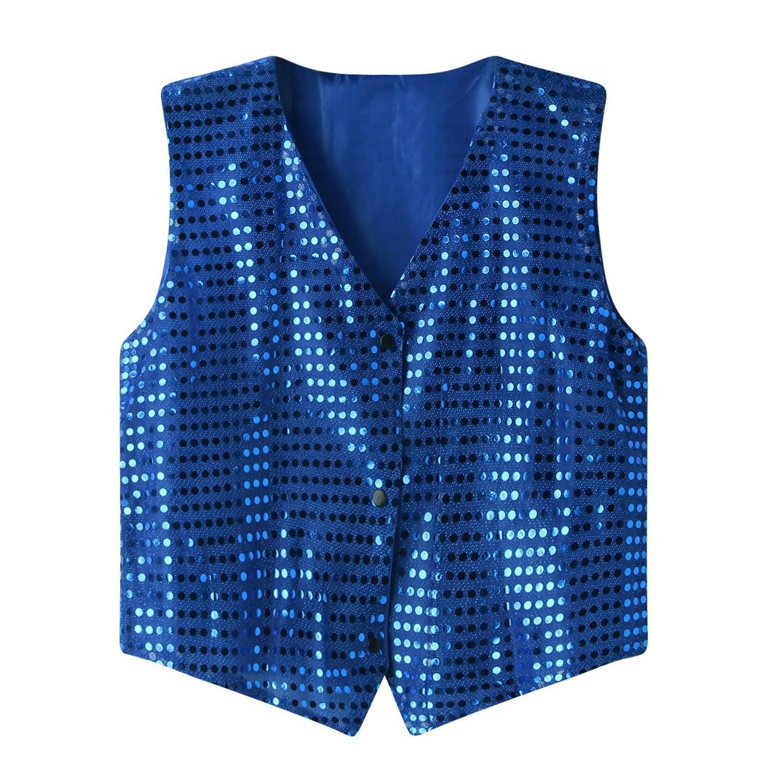 Men’s Glitter Sequin Suit Waistcoat, Festive Party Vest for Weddings & Celebrations