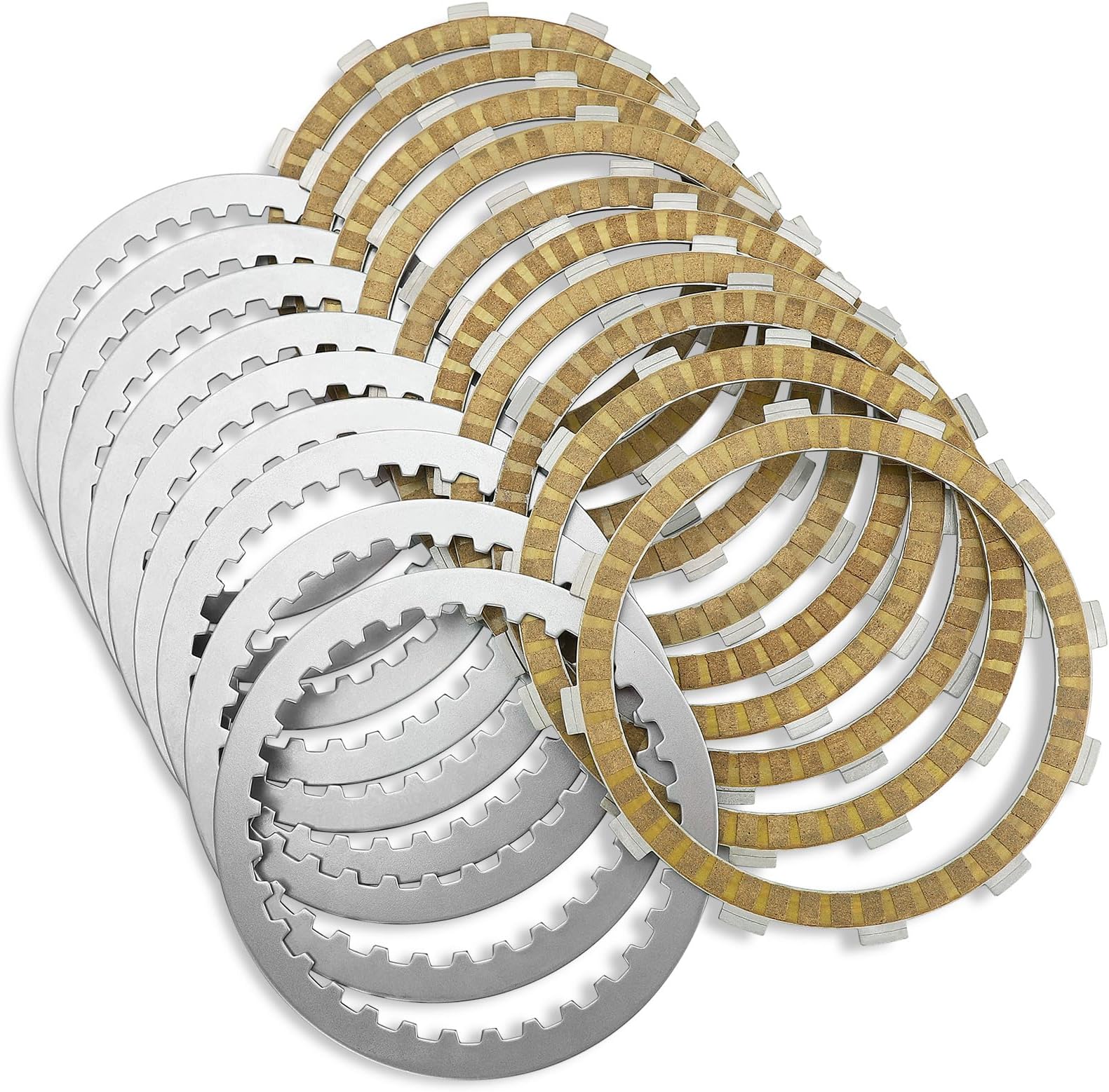 Twin Cam Extra Clutch Friction Plate Steel Disc Kit Fits for 1999-2017 Harley Touring Softail Dyna Trike Twin Cam Models 1998-1999 Evolution 1340 Replace of P/N 37980-10, 307-30-10013