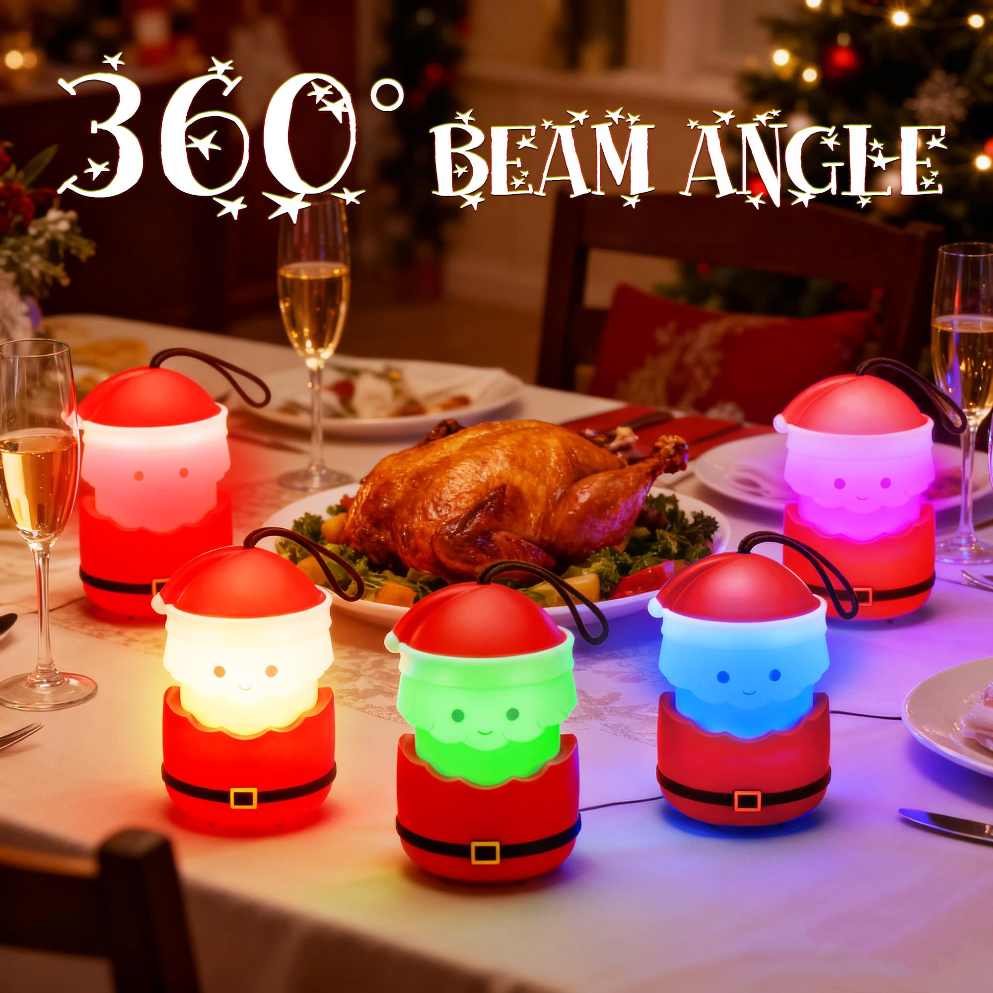 Amazon.com: EverBrite 3-Pack Santa Claus Lantern with AAA
