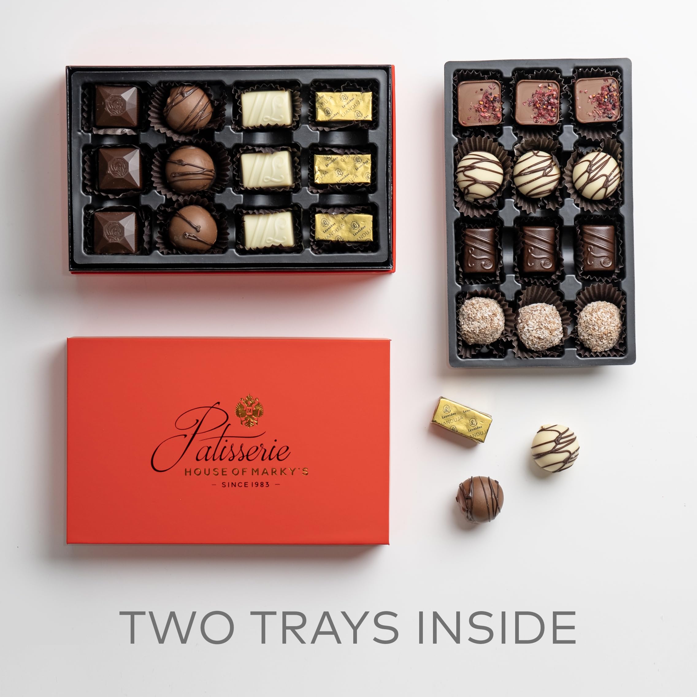 MARKY'S Belgian Chocolates Gift Box – 24 pcs (Pack of 1) – Assorted Chocolate Holiday Box Gourmet Gift