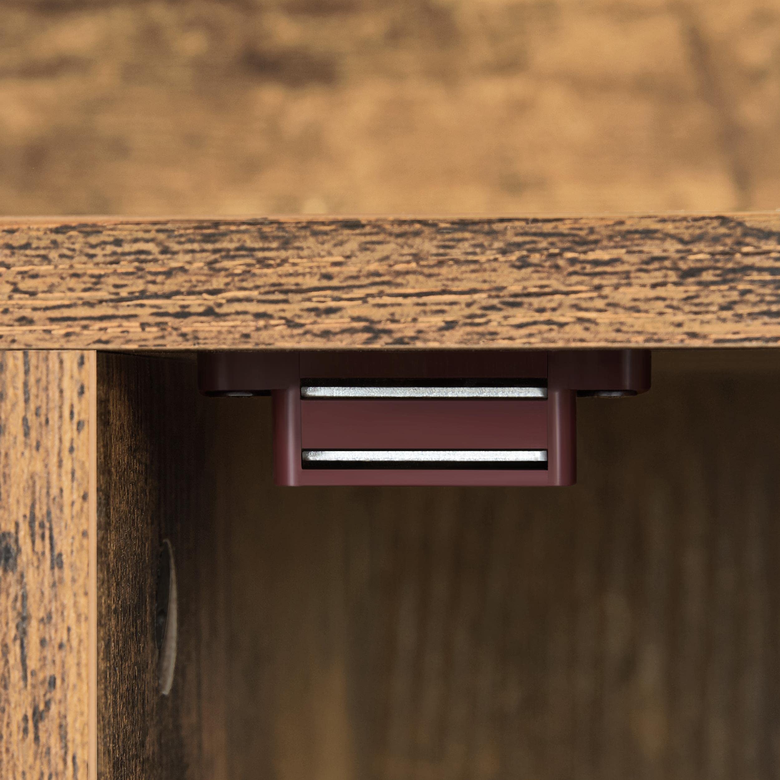 Yaheetech Mobile da Bagno Armadietto da Terra con Cassetto e Ripiano Regolabile Credenza Multiuso con Doppia Ante Organizzatore Portaoggetti, da Cucina Soggiorno Marrone Rustico