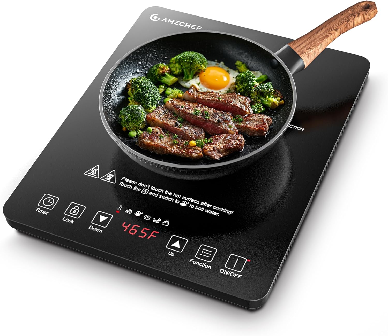 AMZCHEF Portable Induction Cooktop 20 Temperature