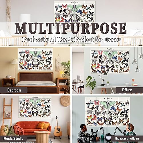 Miniatura 6 de Paquete de 8 paneles acústicos artísticos insonorizados, paneles de pared acústicos autoadhesivos de 48 x 32 pulgadas, paneles decorativos