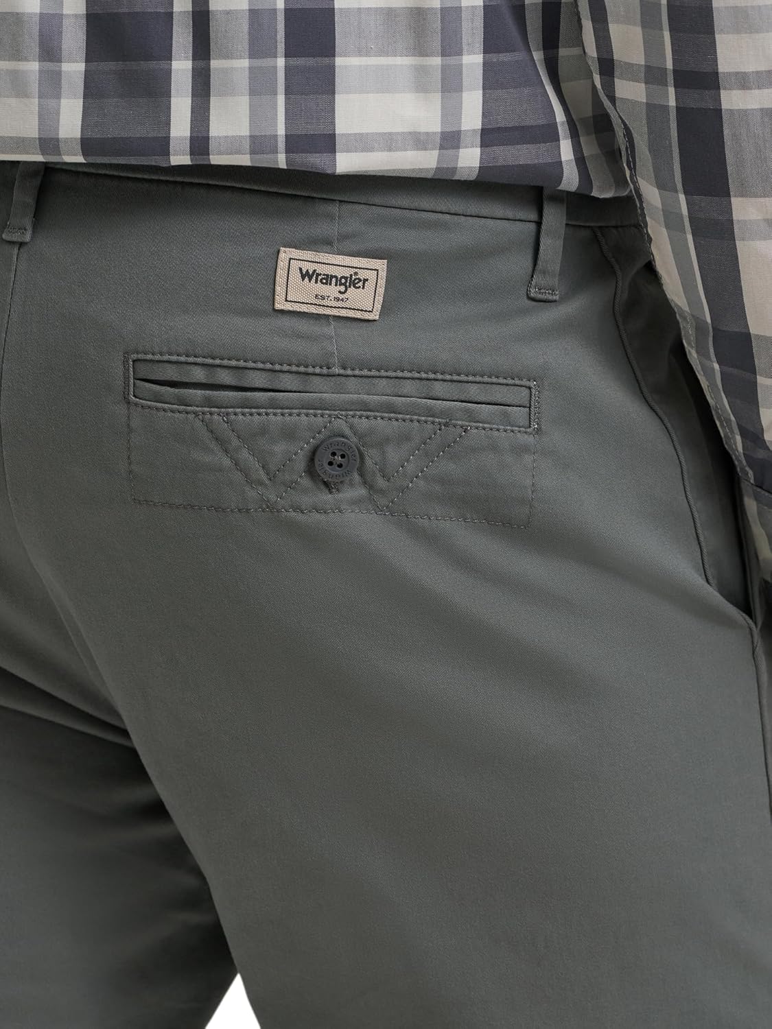 Wrangler Authentics Mens Men's Straight Fit Flat Front Chino - Image 4