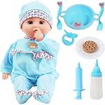 Toy Choi's 16 Inch Baby Doll with Different Sounds and Accessories, Pink | Interactive Crying Talking Feeding Features, Soft Cotton Body, Preschool Toys for Girls, Pretend Play Gifts for Toddlers Kids