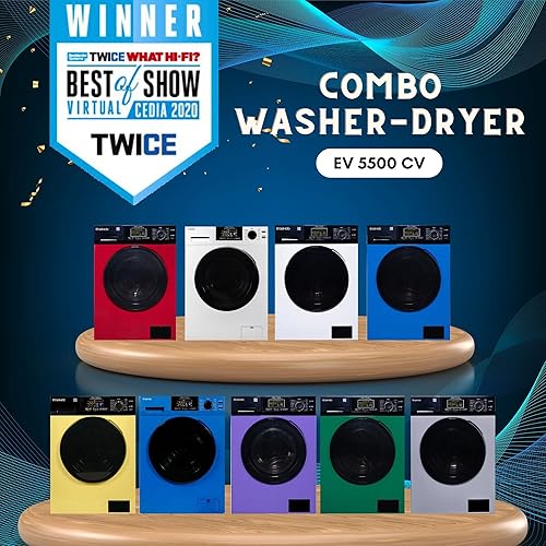 Miniatura 6 de Equator Digital Compact 110V VentiladoVentless 18 lbs Combo Lavadora Secadora 1400 RPM (PeriwinkleNegro)