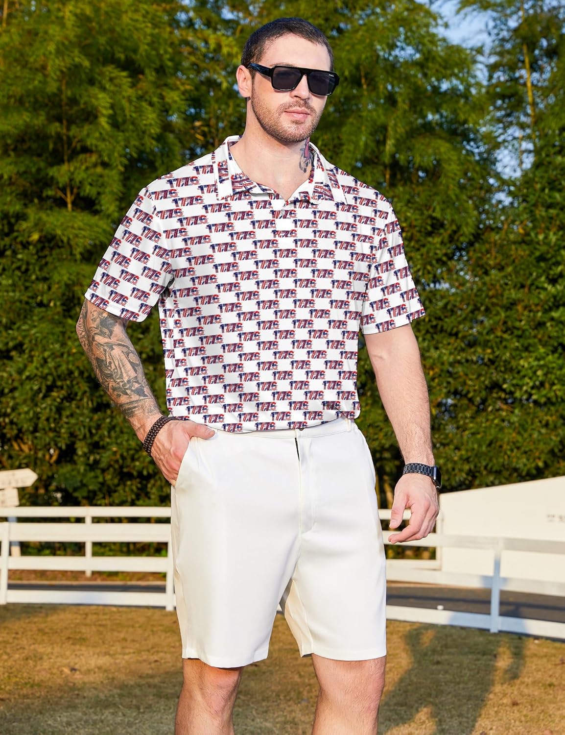 Golf Polo Shirts for Men Funny Short Sleeve Polo Shirts Golf Gifts Quick Dry Moisture Wicking Mens Hawaiian Polos Shirt