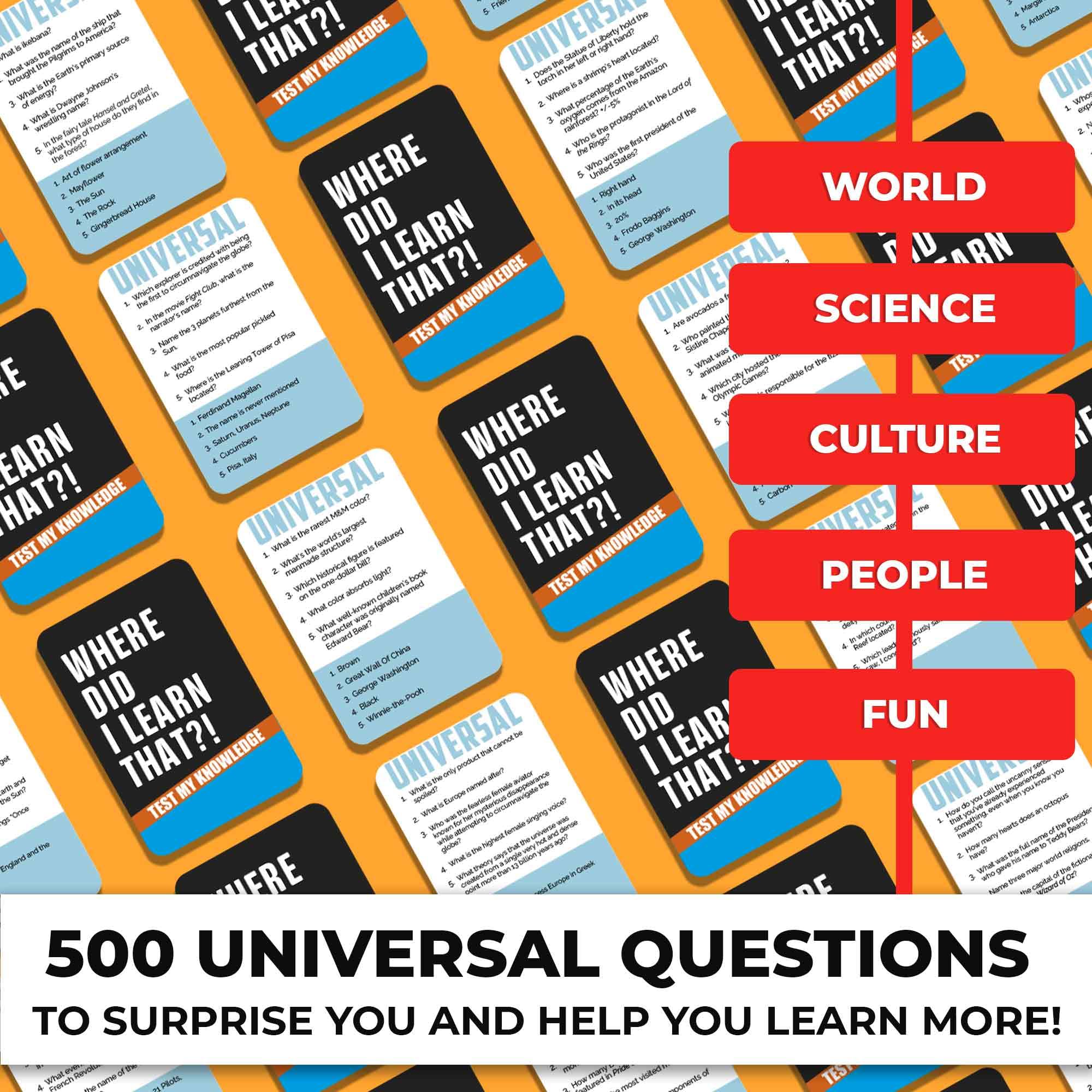 QUOKKA Trivia Card Games for Adults with 500 Questions, Party Board Games For Family Night, Trivia Questions with Answers - Image 2