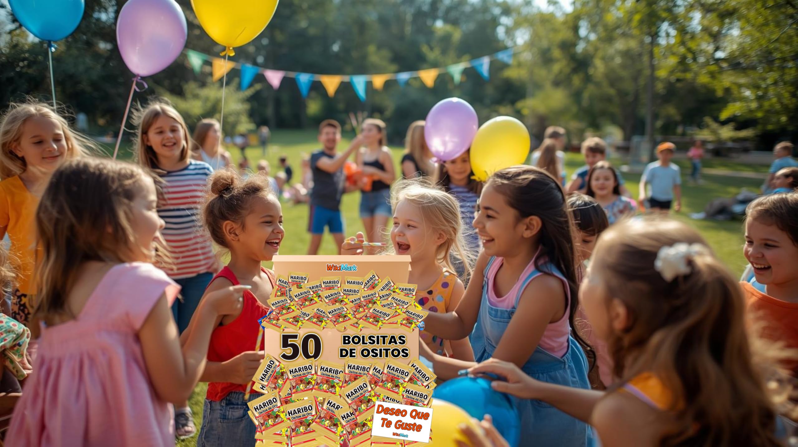 Haribo Ositos de Oro Mini Bolsitas 50 Lote Gominolas Regalo Cumpleaños Halloween Comuniones Navidad