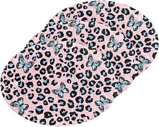 MAOBLYR Quick Absorption Household Cleaning Sponge,Double-Sided Reusable3.54x2.56In,Kitchen Tableware Multi-Purpose Cleaning 3 Sets-Leopard Butterfly