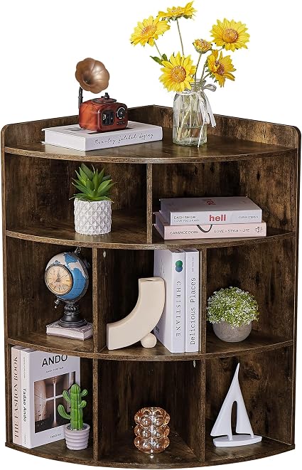 Amazon.com: VECELO Corner Cube Shelf with USB Ports & Outlets, Modern ...