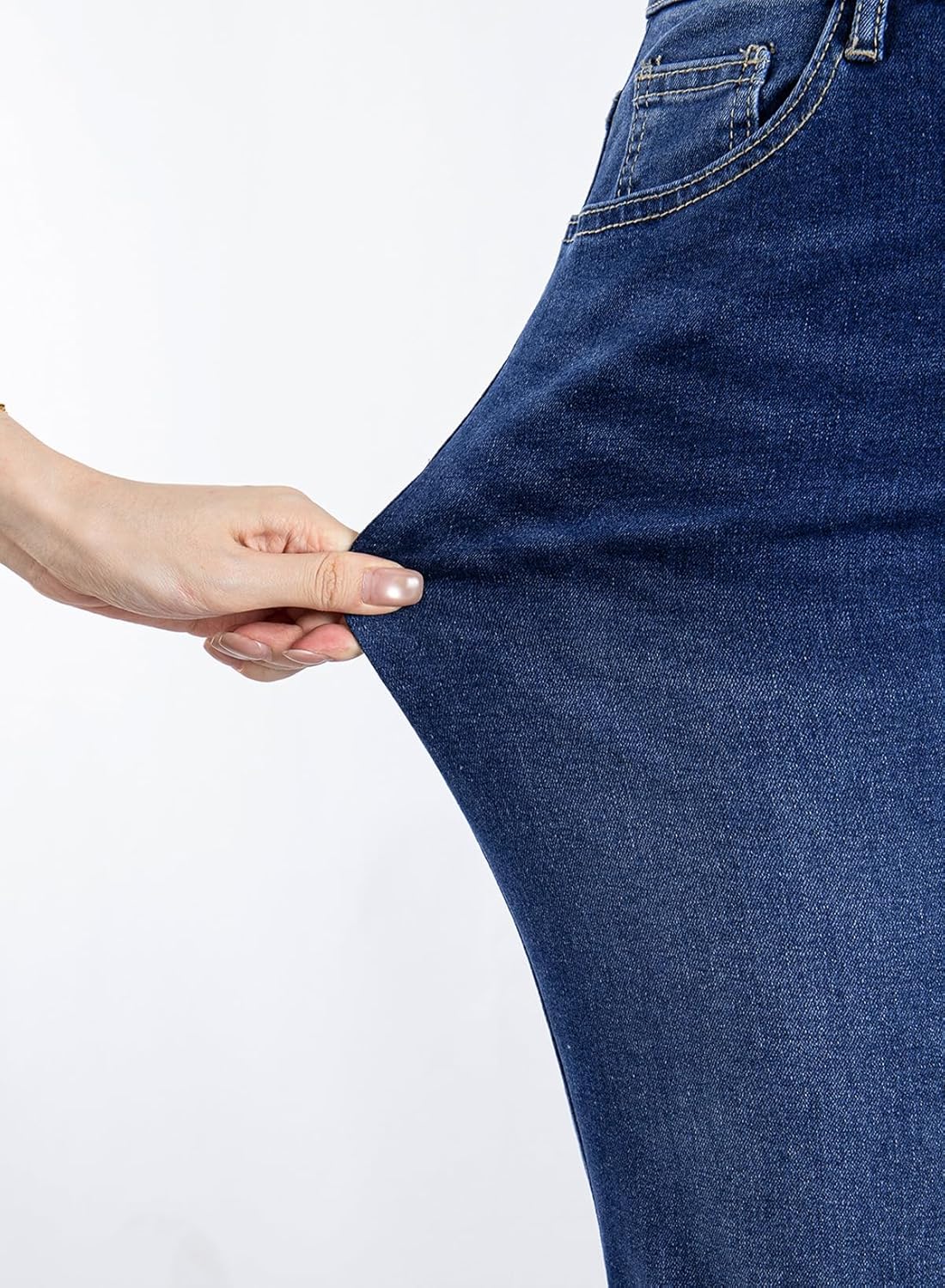 Sidefeel Women's Capri Jeans High Waisted 2026 Summer Fashion Straight Leg Raw Hem Denim Capri Pants - Image 6