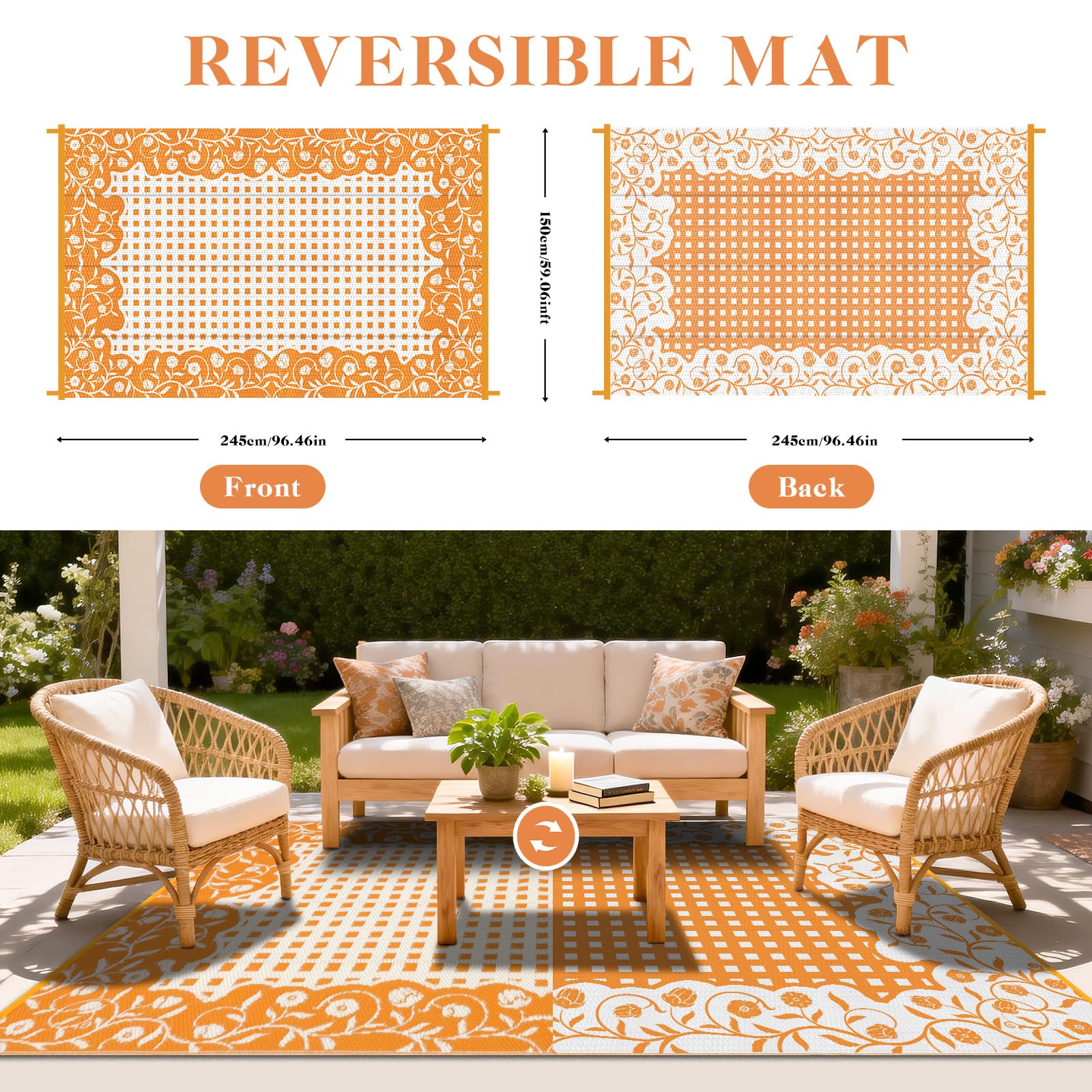 Tapis d'extérieur 150 x 245 cm