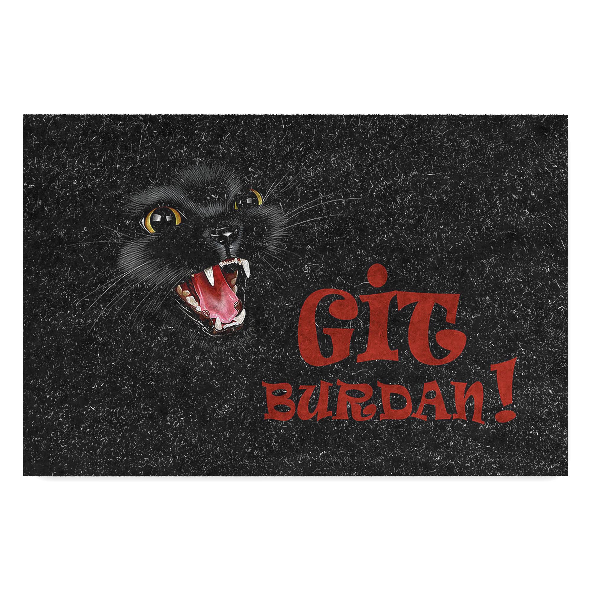 Monnhein Tasarımlı Dekoratif Kapı önü Paspas, Dış Mekan/Ev İçi/Banyo/Mutfak/Yatak Odası/Giriş Paspasları (Git Buradan Siyah, 45X70)