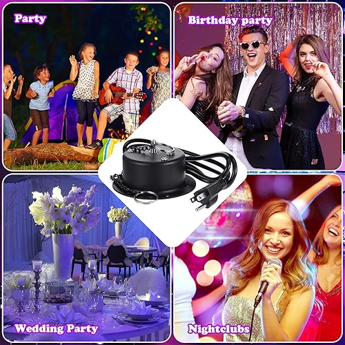 Miniatura 7 de Therwen 3 piezas de motor de bola de disco resistente 3 RPM rotación lenta espejo motor de bola rotador para 12-16 pulgadas debajo