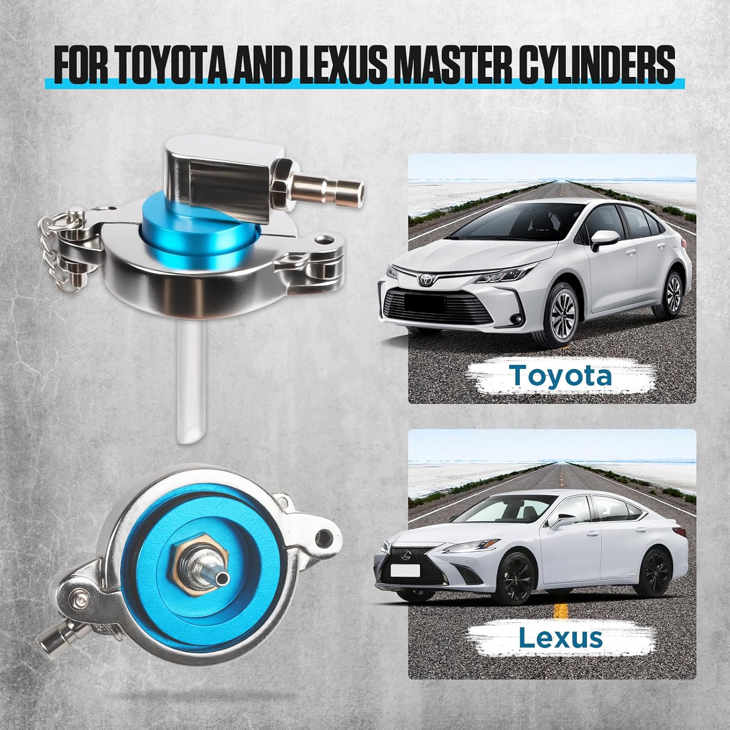 BELEY 43mm Master Cylinder Bleeder Adapter for Toyota Lexus - Aluminum Master Cylinder Adapter for Brake Bleeder Kit
