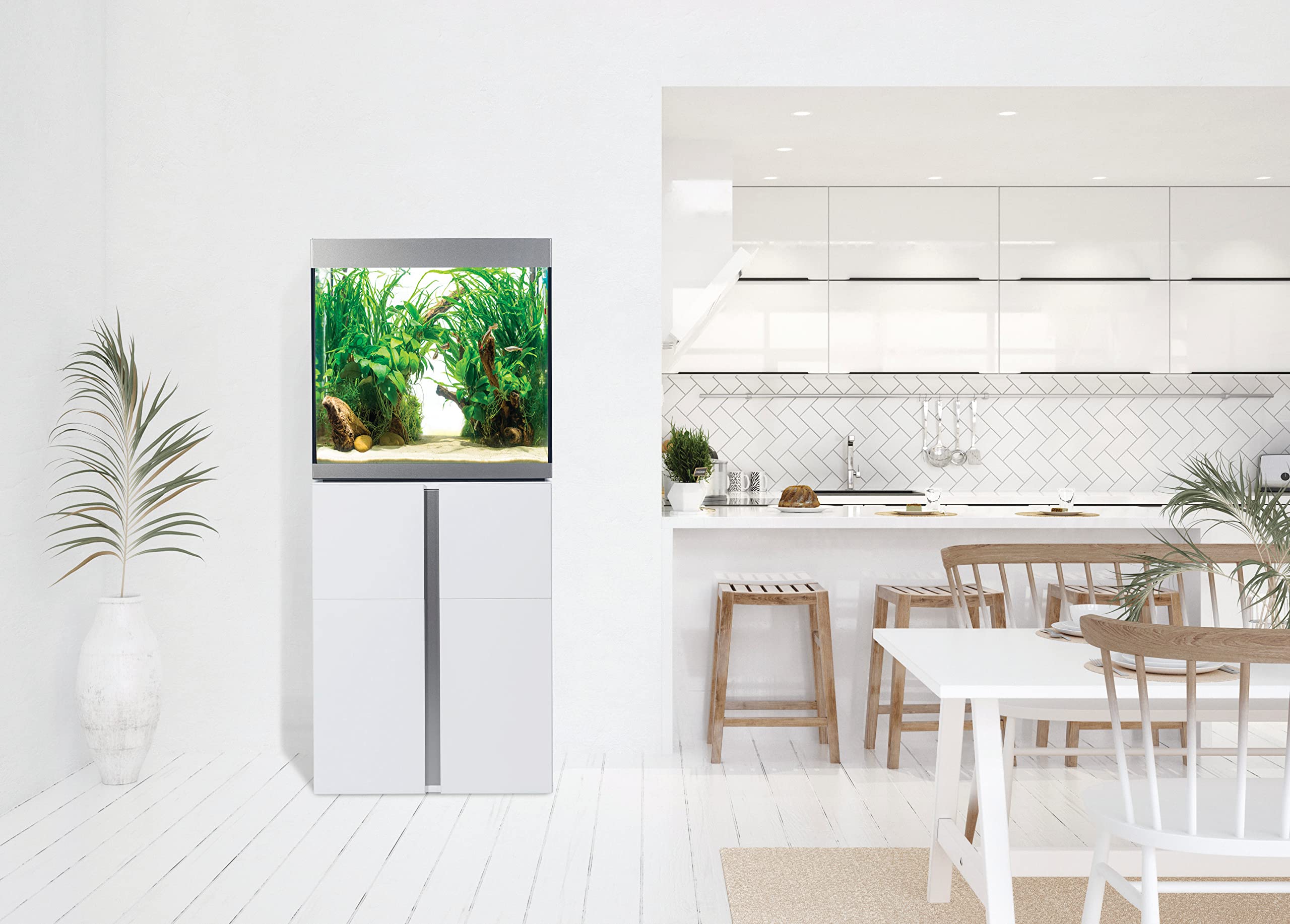 Siena 160 Aquarienkombination bestehend aus Aquarium 166L und Schrank in Weiß