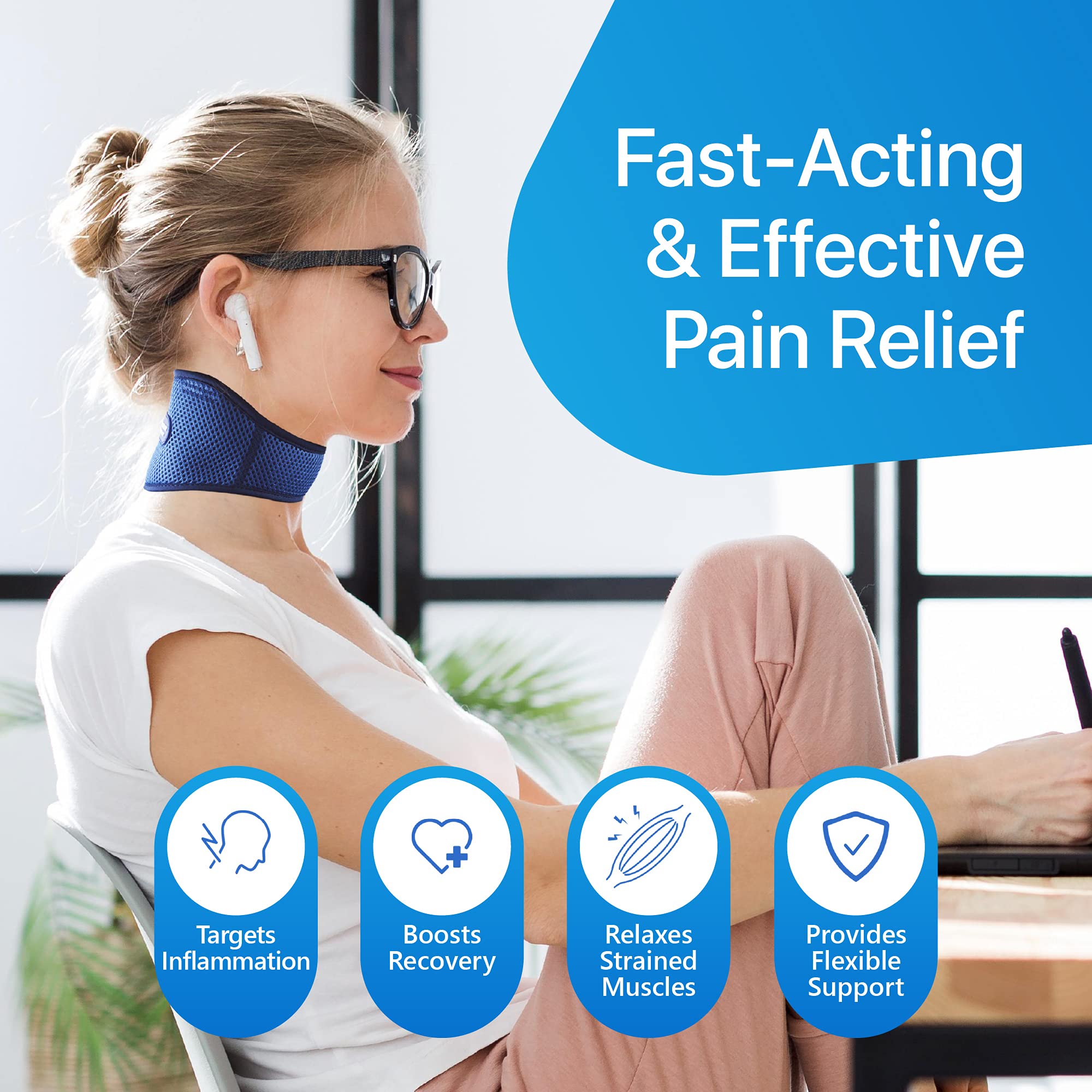 (Regular (28cm 43cm )) Sports Laboratory Neck Support Brace PRO+