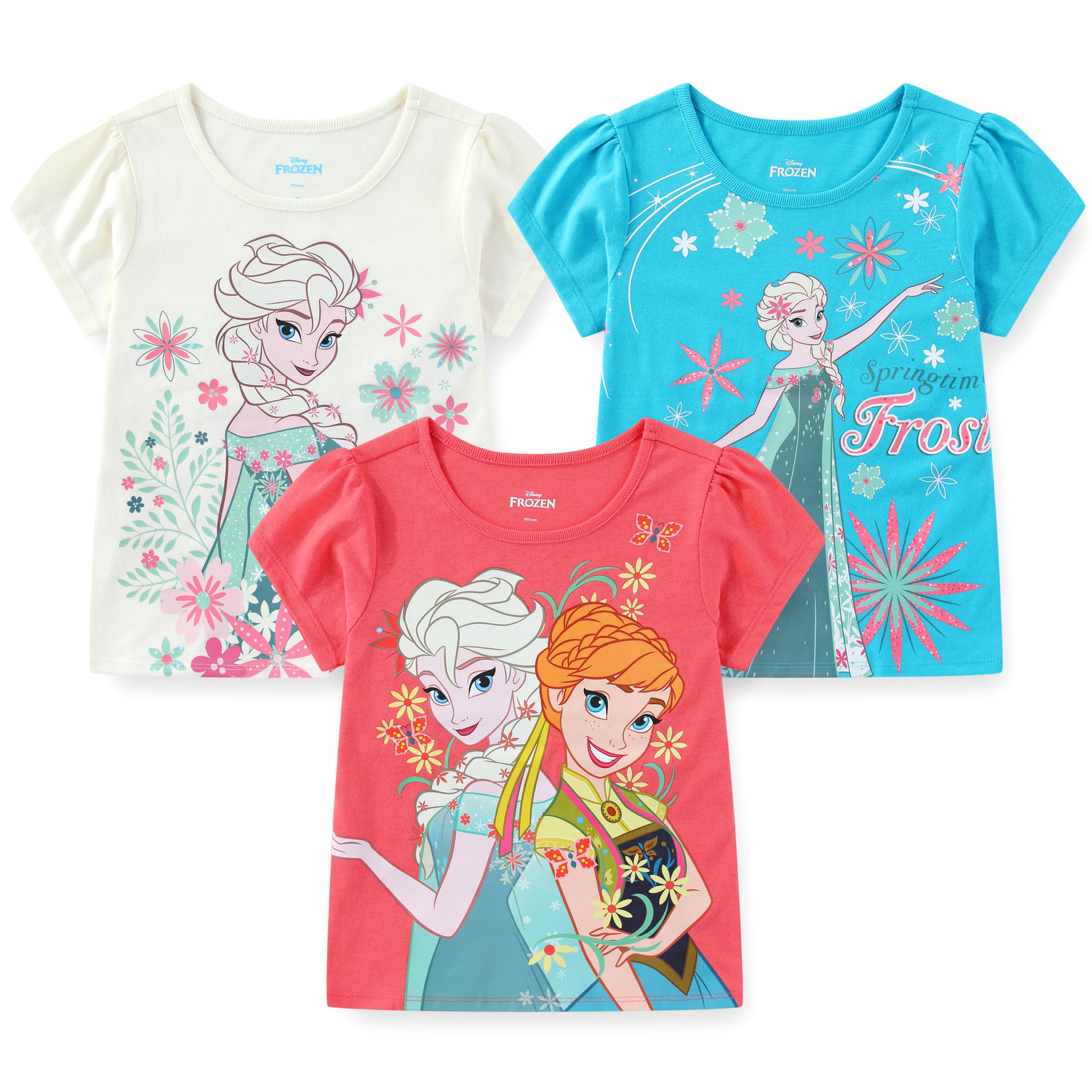 Disney Paquete de 3 camisetas de Minnie Mouse para niñas