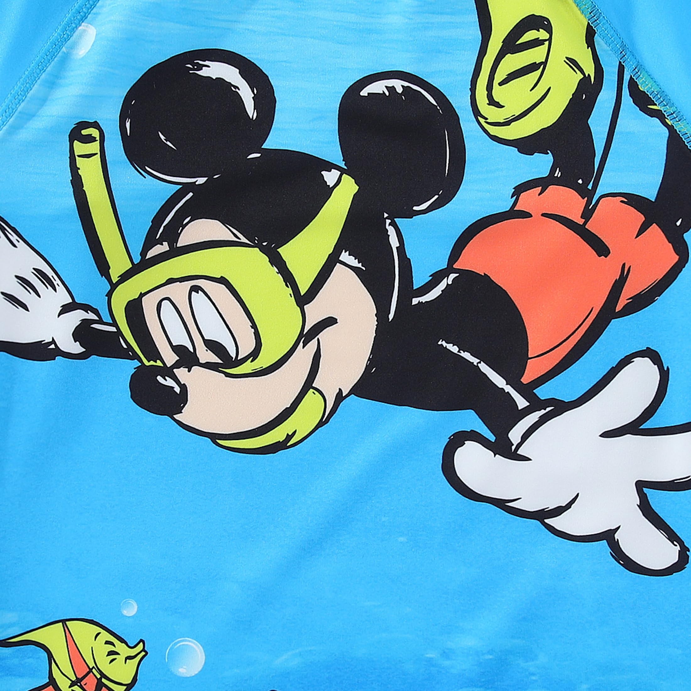 Disney Maillot de bain Mickey avec protection UPF 50+ pour enfants, enfants et grands