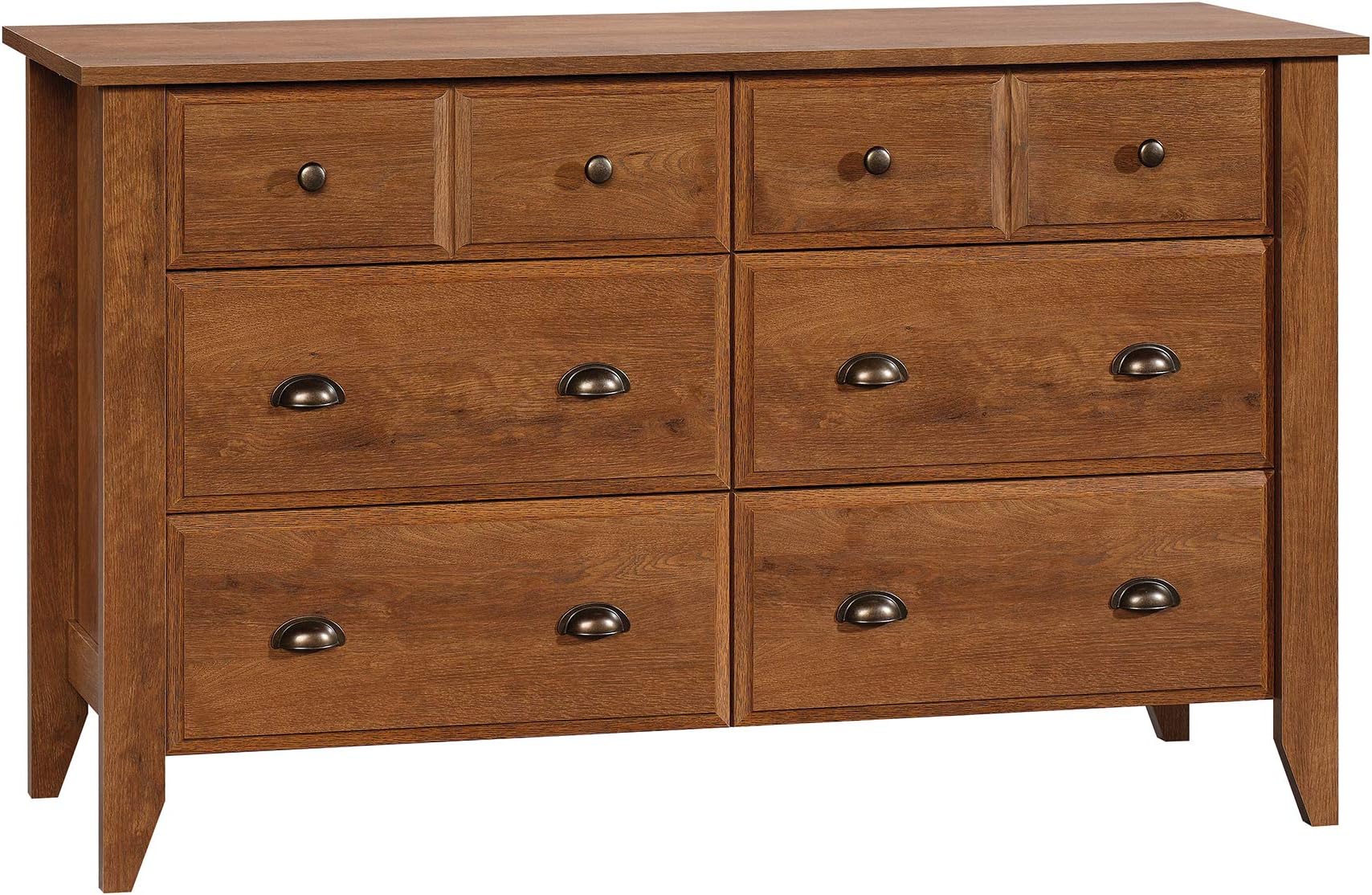Shoal Creek 6 Drawer Bedroom Dresser Chest of Drawers, in Oiled Oak finish