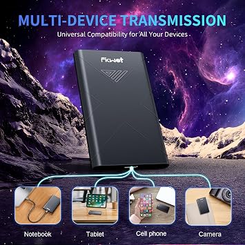 Fikwot 1TB External SSD, Portable SSD, Up to 2000MB/s, USB 3.2 Gen2x2 External Solid State Drives, Compatible with Smart TV, PS5/PS4(Pro), iPhone 15/16, Xbox, Mac & Windows and Other Devices(FP80)
