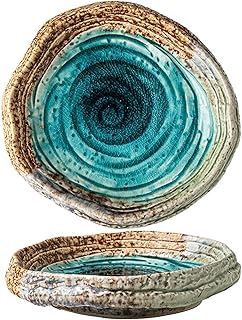 29 Vintage Ceramic Kitchen Decor Ideas With Nostalgic Charm 35 OWNKPM Special-Shaped Ceramic Plate 1 Pice – Green Ice Crack Glaze, Spir...