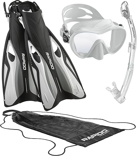 Miniatura 15 de Phantom Aquatics Juego de esnórquel sin marco con máscara de snorkel Azul,Negro -,Blanco,Lila,Menta,Amarillo,Rosado,Rojo