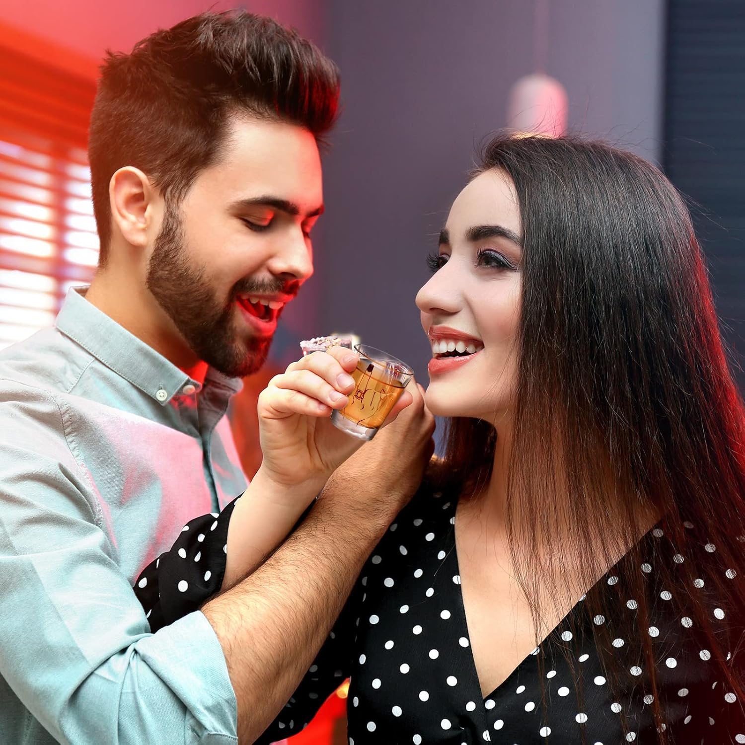 Mimorou Bride and Groom Glasses 2 Pieces Ring Finger Wedding Funny Bride Wine Glass 2 oz Mr and Mrs Engagement Gifts Stemless for Newlyweds Couples(Classic,1.93 Inch) - Image 3