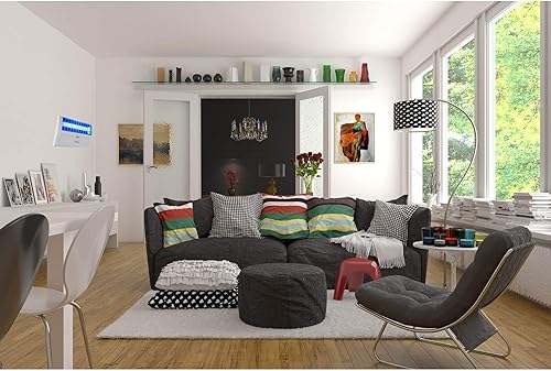 Miniatura 7 de Awoco Lámpara LED de 13 W, 100 V-240 V, montaje en pared, para capturar moscas, mosquitos, polillas e insectos voladores (trampa de mosca + 6