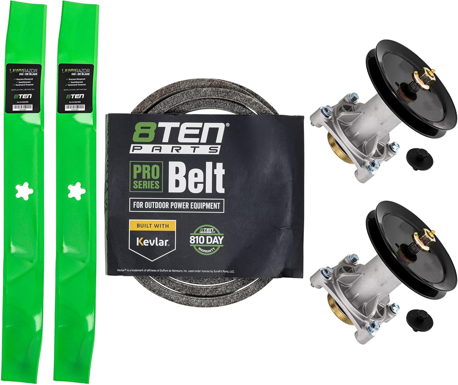 8TEN Deck Blade Spindle Belt Kit for AYP Poulan Husqvarna YTH2042 YTA18542 PB195H42LT 42-Inch 587819701 532134149